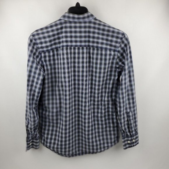 Aeropostale Authentic Fit Plaid Long Sleeve Button Down Shirt Men Small Blue - Picture 2 of 6